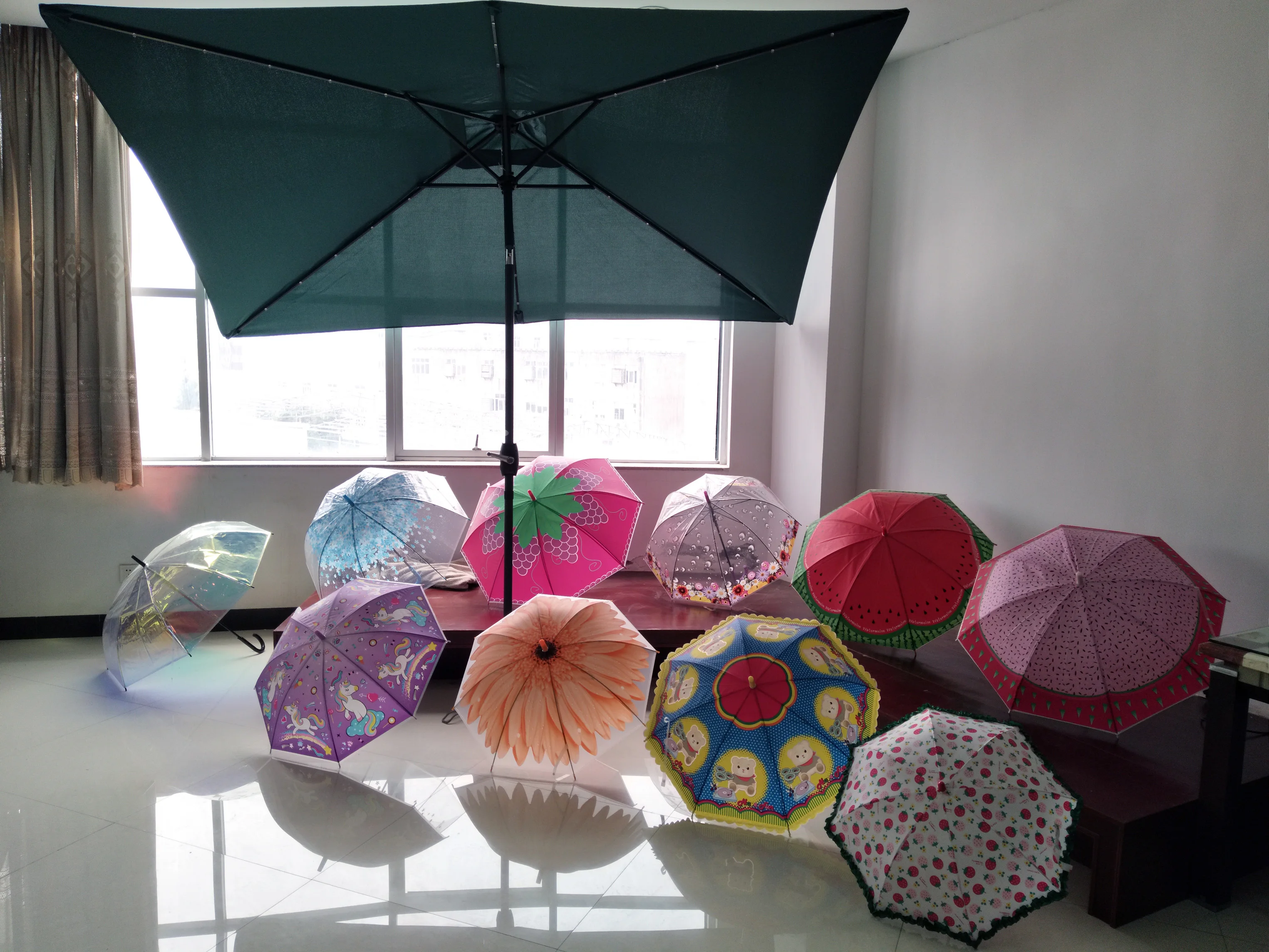 Oem Custom Automatic Full Body Clear Bubble Umbrella Poe Pvc