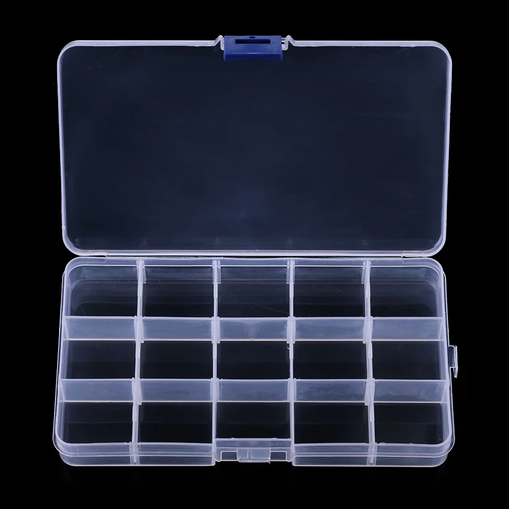 

Newup top quality Clear Plastic Fishing Tackle Box, Semi-transparent white