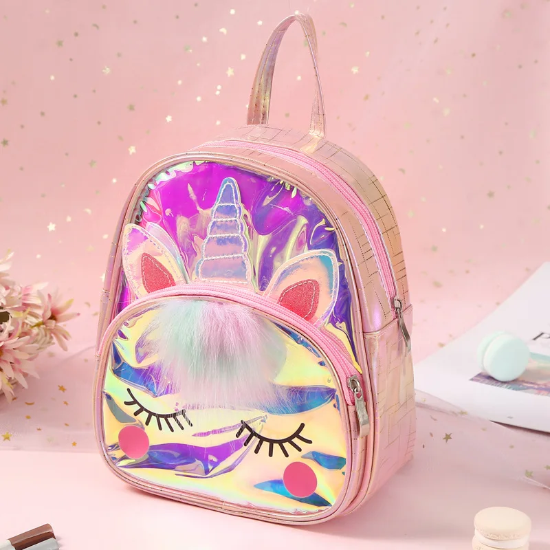 

Small MOQ PVC Backpacks Mochilas Women School Bag for Teenage Girls Fashion Travel Rucksack Unicorn Backpack