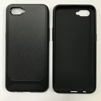 

Carbon Fiber Back Cover For Oppo Realme C2 Black TPU Phone Case