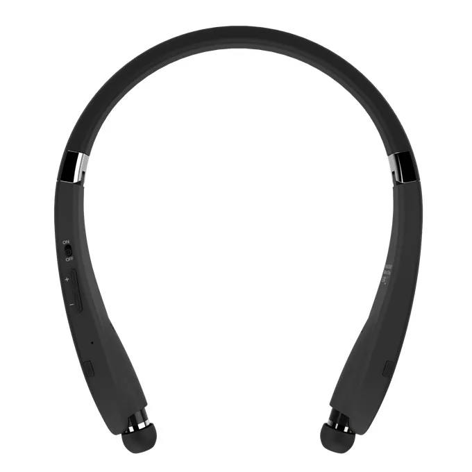 

Sweatproof Wireless earphone Stereo neck band foldable headphones Bluetooth Retractable Earbuds