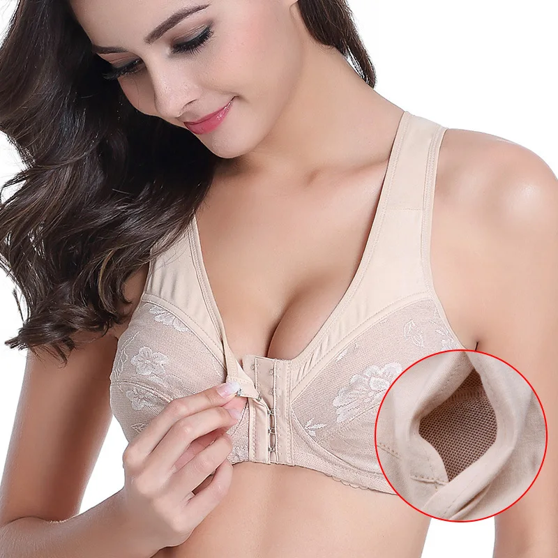 

Post-surgical Posture Corrector Adjustable Straps Brassiere Dropshipping Small Boobs Front Closure Support Full Coverage Bra