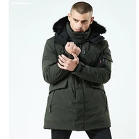 

Winter new men's long cotton suit hooded padded windproof cotton jacket warm cotton coat designer coat LA000271