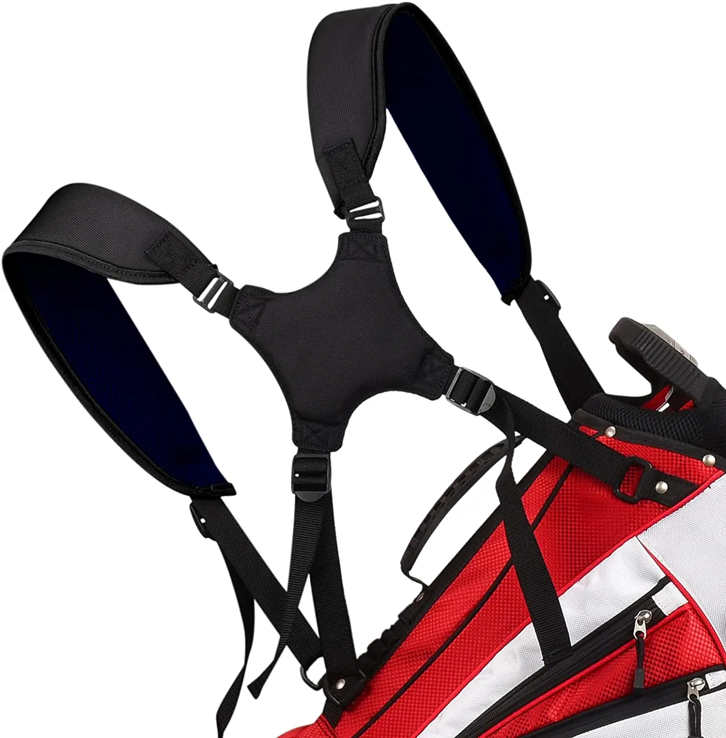 

Golf Bag Strap Replacement Comfort Shoulder Adjustable Strap Padded Backpack Golf Bag Accessories, Black