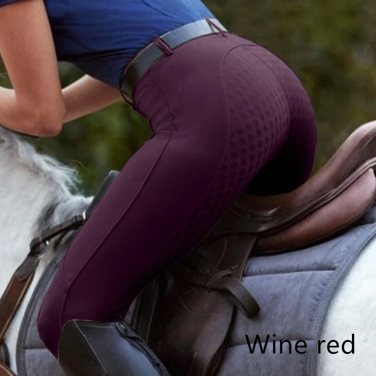 

Shanghai 2021 Wholesales professional Horse Riding Breeches Equestrian Jodhpurs Women Riding Leggings, Dark blue, wine red, black,khaki ,white