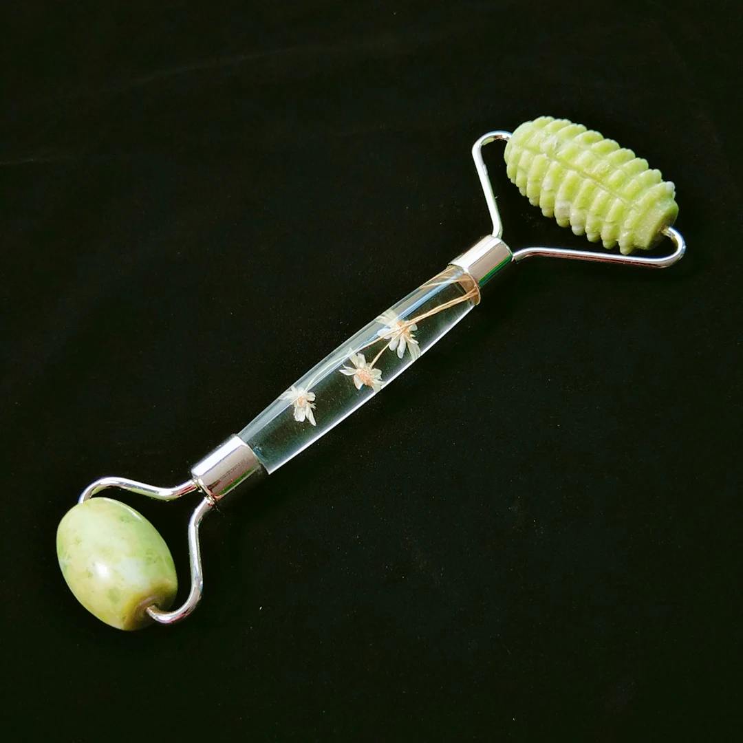 

Cheap Natural stone face roller jade Xiuyan Jade Rollers rugged edge roller for face health treatment