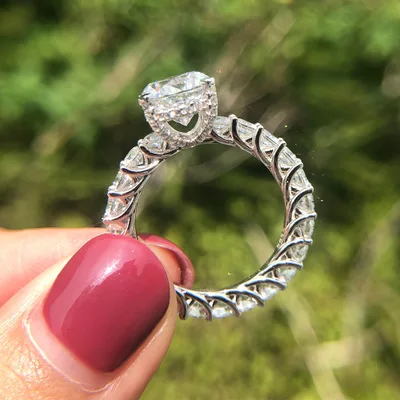 

SKA Jewelry Wedding Couple Mother of Pearl Marquise white gold ring
