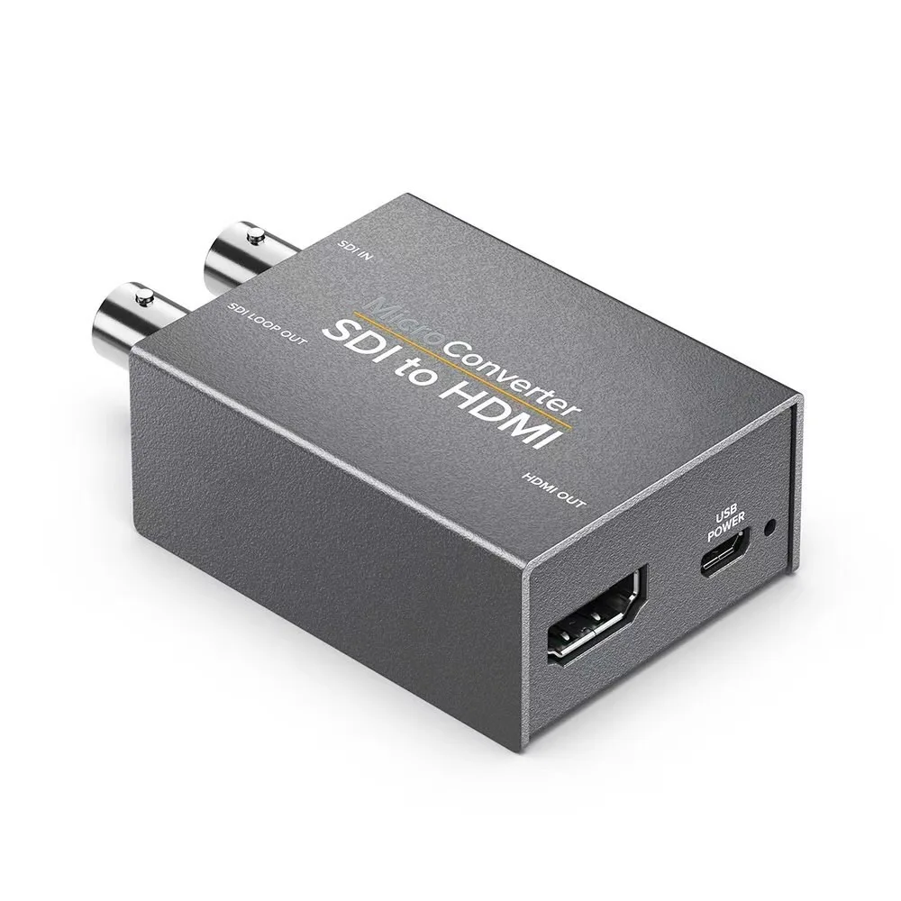 

1080P SDI to HDMI Mini 3G HD HDMI to SDI Video Micro Converter Adapter with Power Audio Auto Format Detection for Camera