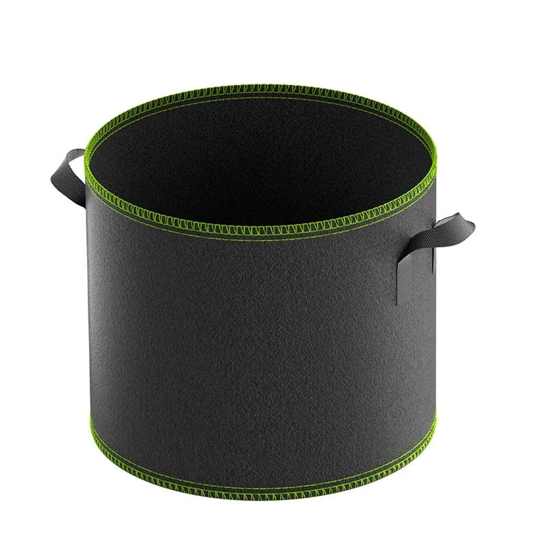 

3 5 7 10 15 20 25 30 100 Gallon Non Woven Planter Grow Bags Aeration Fabric Pots Garden felt grow bags, Black or customized