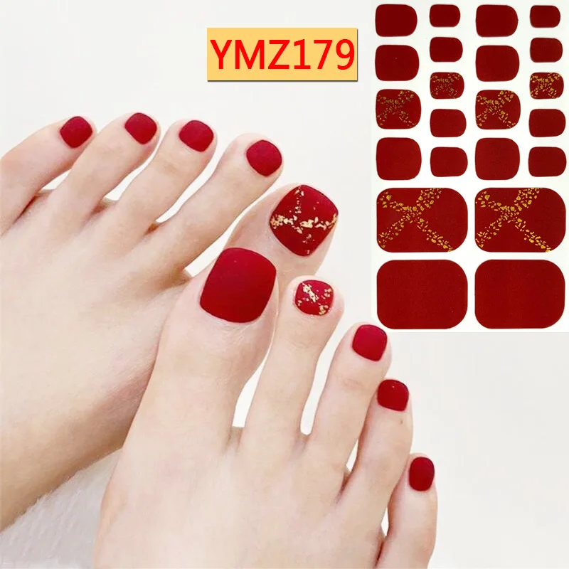 

YMZ167-YMZ182 Factory direct sale solid color fashion gradient environmentally friendly toe nail sticker jewelry