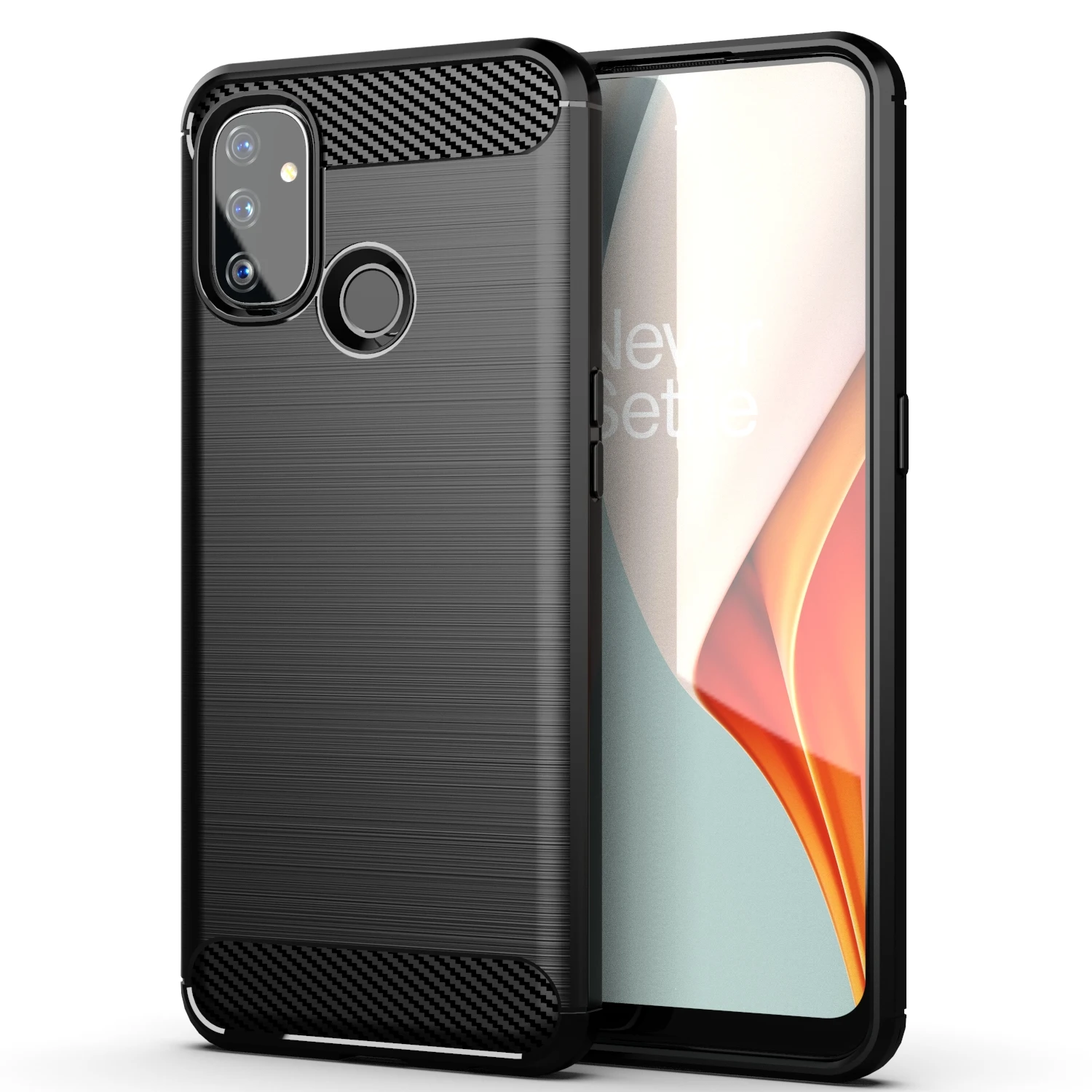 

Carbon Fiber Shockproof Soft TPU Back Cover mobile Phone Case For OnePlus Nord N100