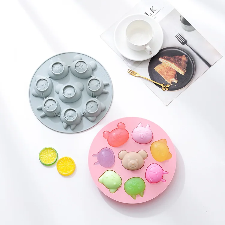 

bpa free Baby food supplement silicone mold baby steamed rice cake mold biscuit cake baking tools jelly abrasive tools Plates