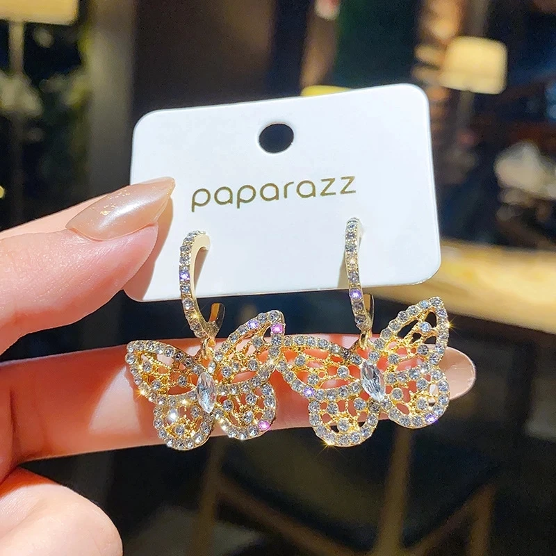 

Kaimei Bohemian Golden Round Pearl Wedding Earrings Jewelry 2021 New Fashion Korean Luxury Big Butterfly Stud Earrings for Women, Many colors fyi