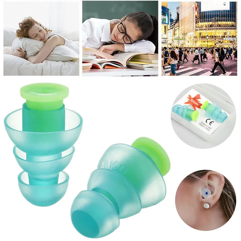 

Hot Selling Travel Ear Plugs Sleeping Noise Slow Rebound Green Earplugs Reusable Ear Plugs