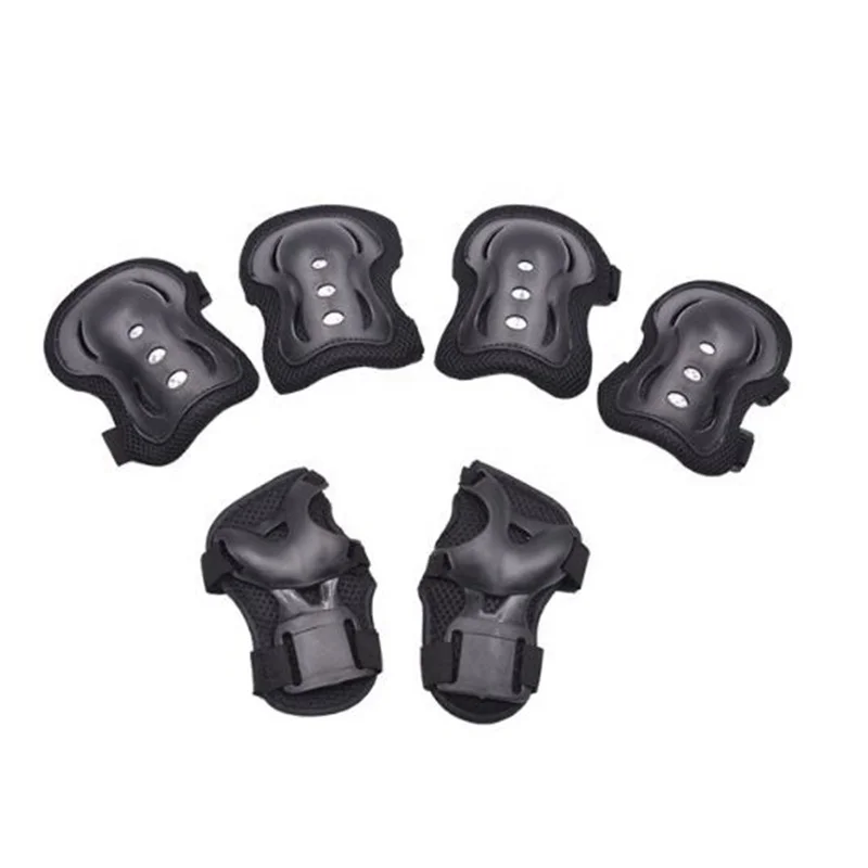 

Hot Selling Durable Factory Direct Supply Children 6 Sets Sport Protection Roller Skates Protective Gear, Black red blue pink