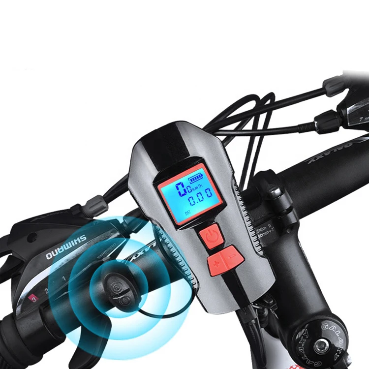 

Waterproof Smart Speed meter Bike LED Bicycle Light USB Rechargeable Bike Front Light LED Cycling Bike Mountain HeadLight, Black/red/blue