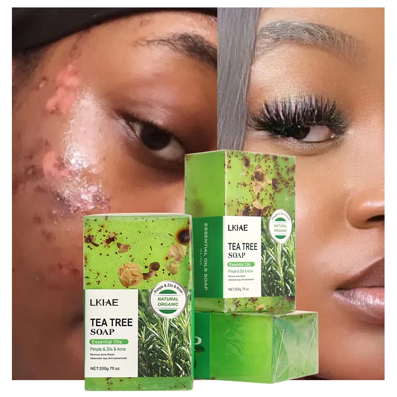 OEM ODM Pigmentation Myosotis Sylvatica Tea Tree Facial Dark Spot Remover Organic Acne Soap