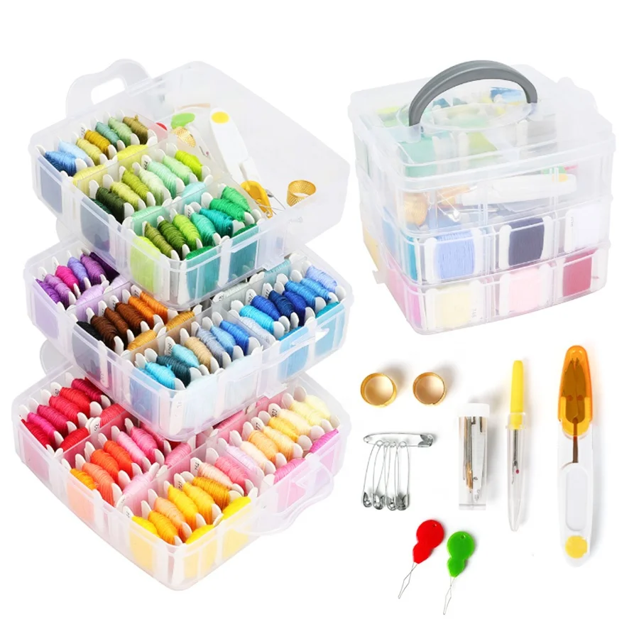 

wholesale high quality 150 colors embroidery floss embroidery thread kit for knitting