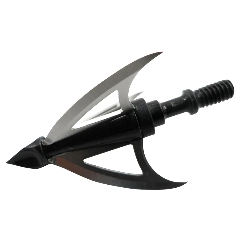 

Wholesale Stainless steel Spike Hunting Broadhead Fixed 3Blades 100Grain Broadheads Compound Bow, Black