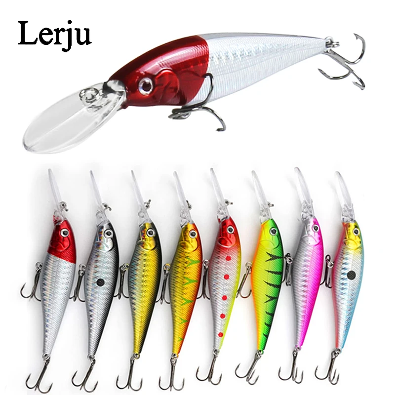 

Fishing Lures Wobblers Crankbait Big Float Minnow Artificial Deep Diver Hard Lures With Hooks Pesca Isca fish lure, 8 colors