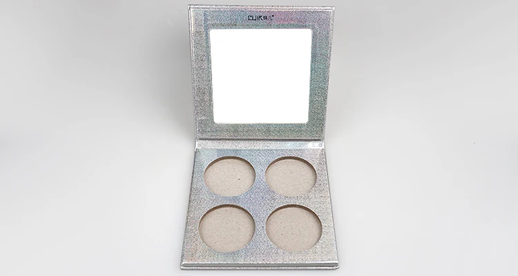 化妆品包装 4 孔 blusher 容器纸空眼影案例眼影调色板化妆