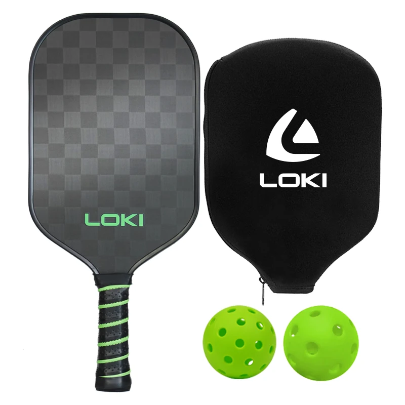 

Loki customizable pickle-ball racket 13mm 14mm 15mm 16mm T700+18K carbon fiber pickleball paddle set