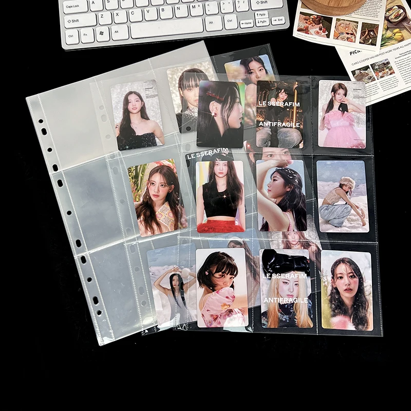

A4 11 hole 9 pockets pp plastic photo sleeves trading binder pp inner pages storage book game cards collector card album