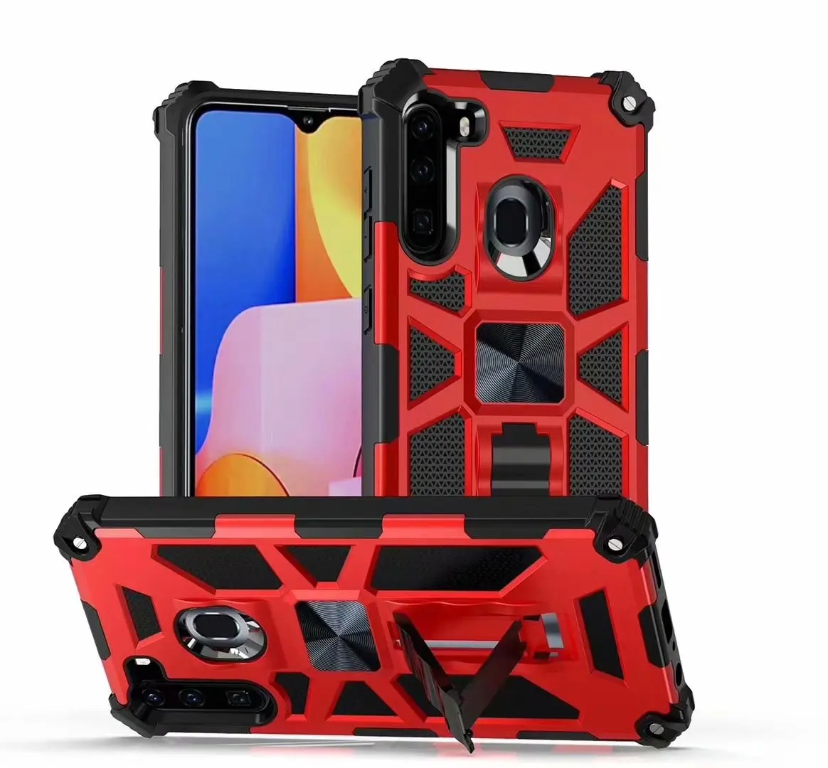 

Hybrid TPU+Hard PC Heavy Duty Protection Back Phone Cover For Samsung Galaxy A21, As pictures