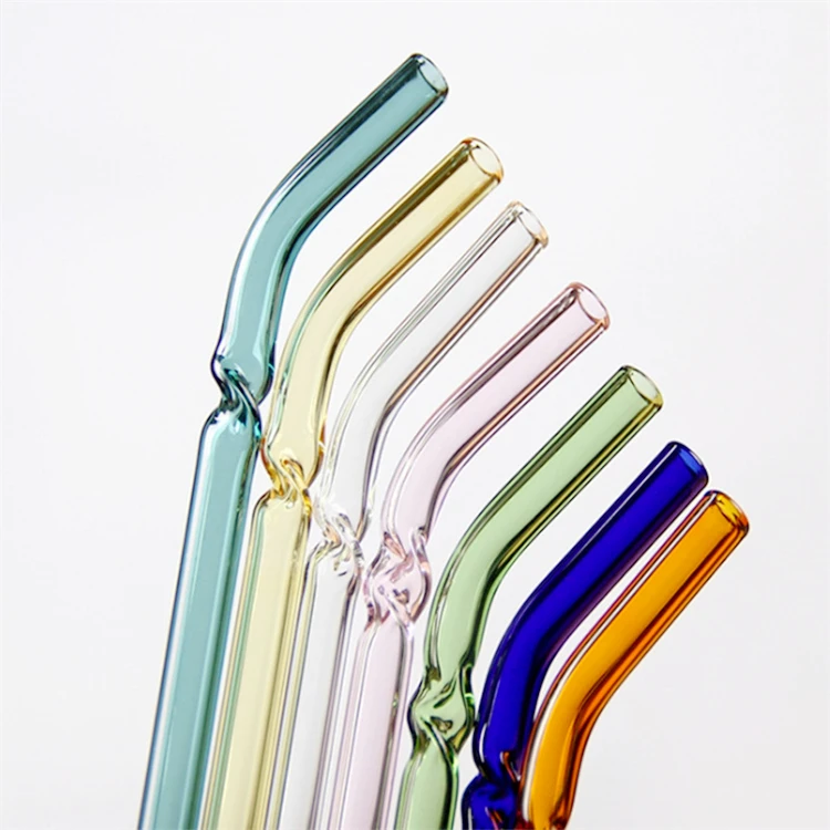 Image of Cheap Price Factory Top Quality Handmade Custom Colorful Transparent High Temperature Resistance Home Drinking Glass Straw