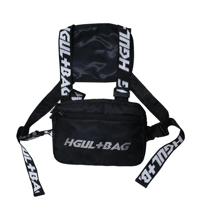 

Wholesales Multifunctional streetwear freestyle hip-hop travel outdoor chest rig bag for men