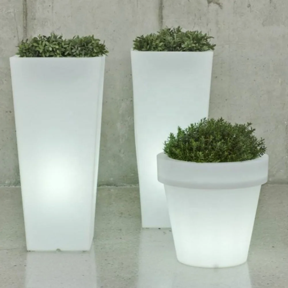 Modern Design Rgb Color Changing Decorative Flower /planter Pot Garden ...