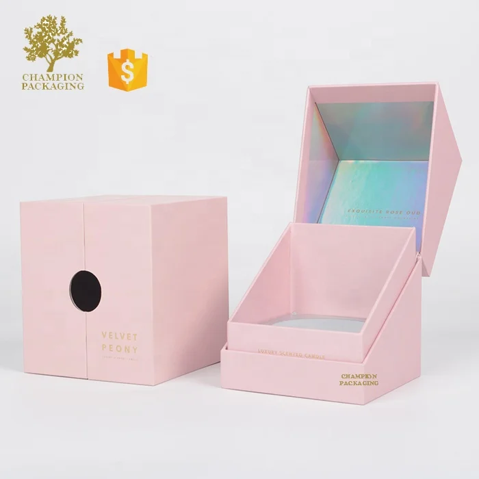 Customize Hard Cardboard Recyclable Candle Gift Boxes And Craft