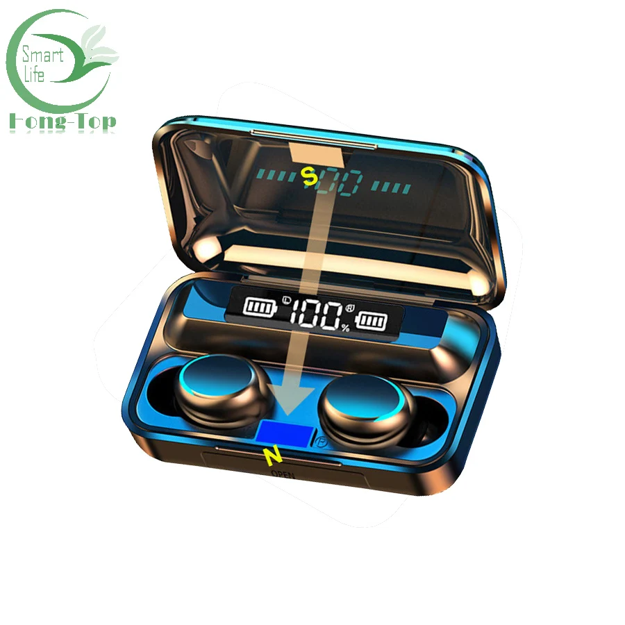 

Hifi headphones TWS touch control invisible digital power display wireless earphones