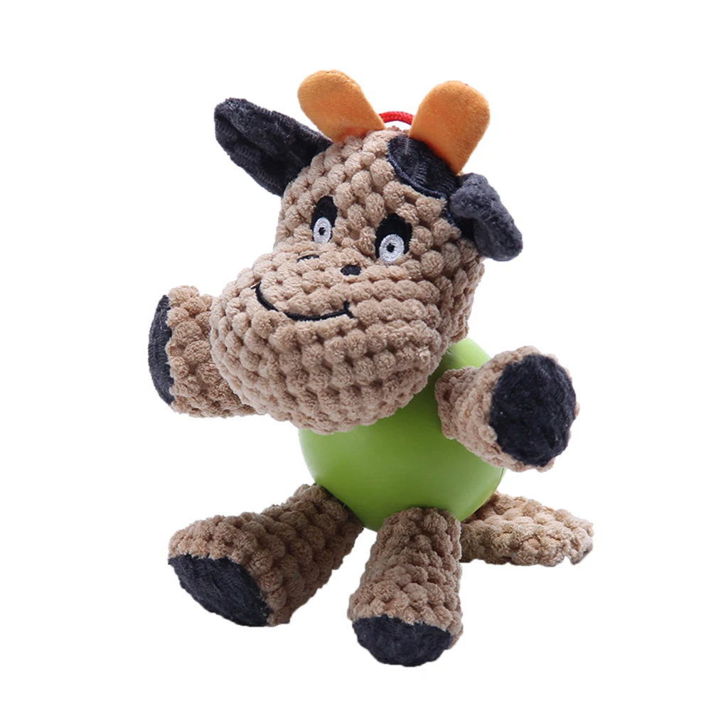 

Best selling cute design stuffed plush cattle toy for puppy, Picture shows