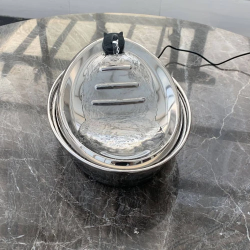 

2L Water Fountain USB Cable Mute Activated Carbon Water Fountain Replaceable Filtration Automatic Cat Water Fountain, Natural