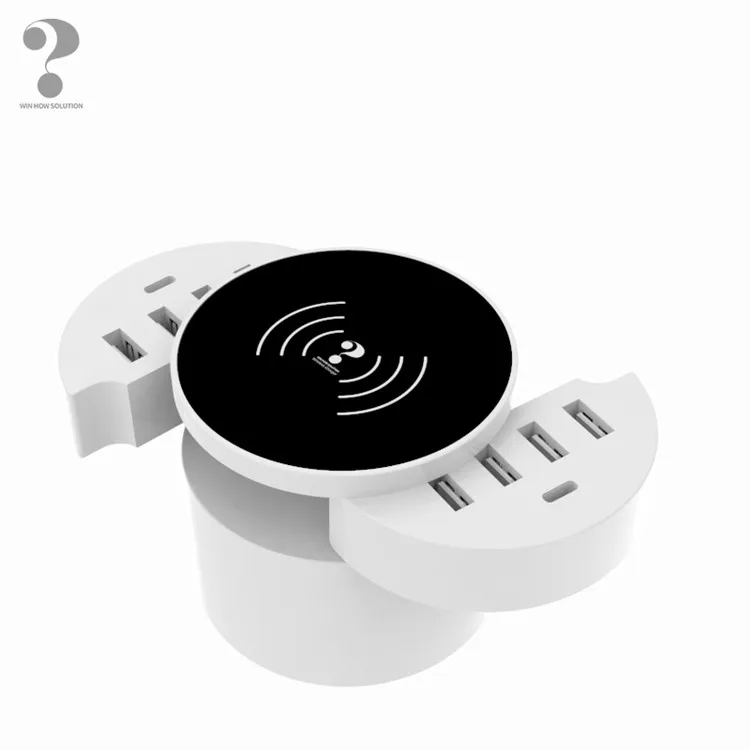 

Multi Mobile Phone Charging Station 8 Port Multiple Usb Charger Wireless Qi Portable Phone Charger