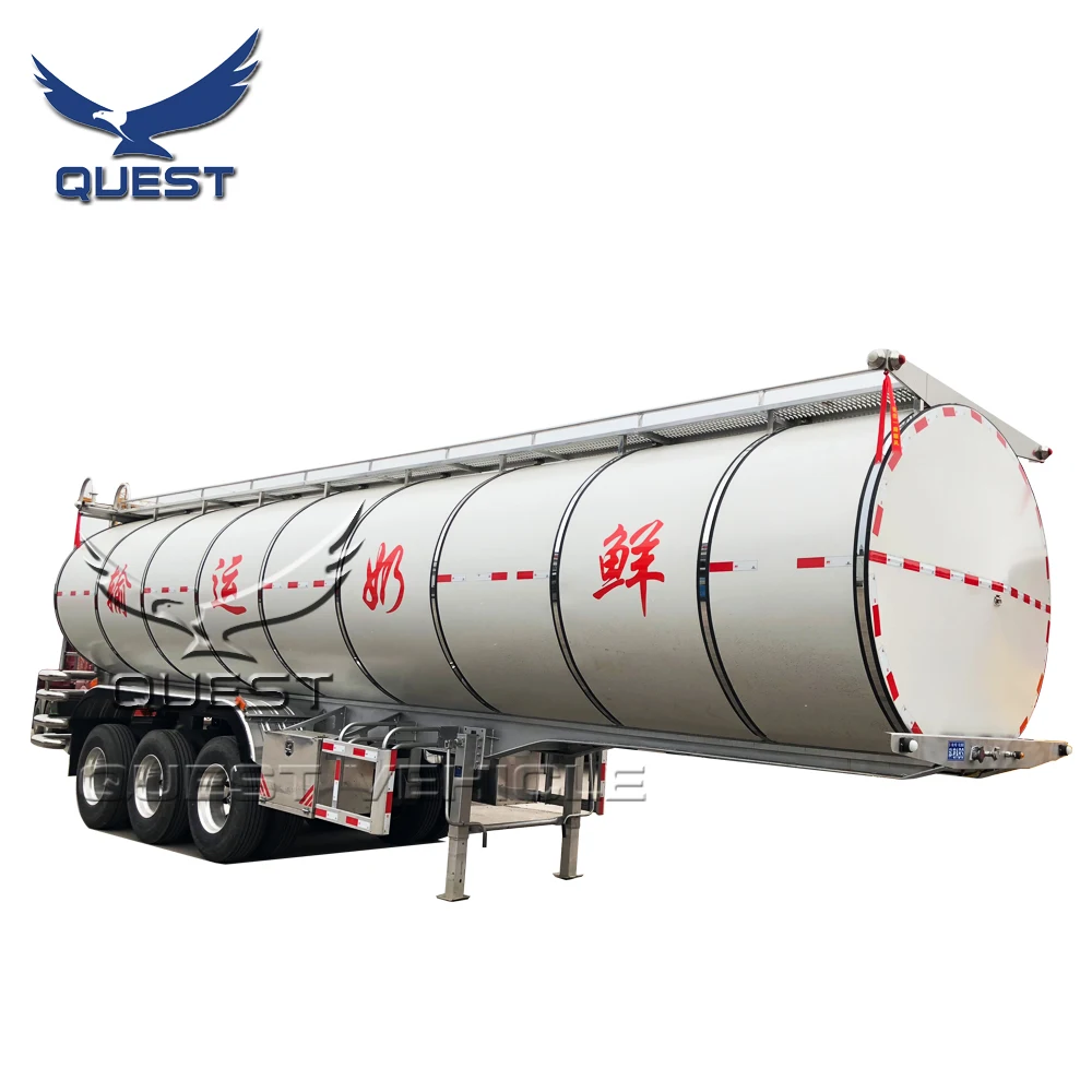 

Stainless Steel 30000 Liters 40cbm Milk Tanker, Water, Oil Tank Semi Trailer For Sale