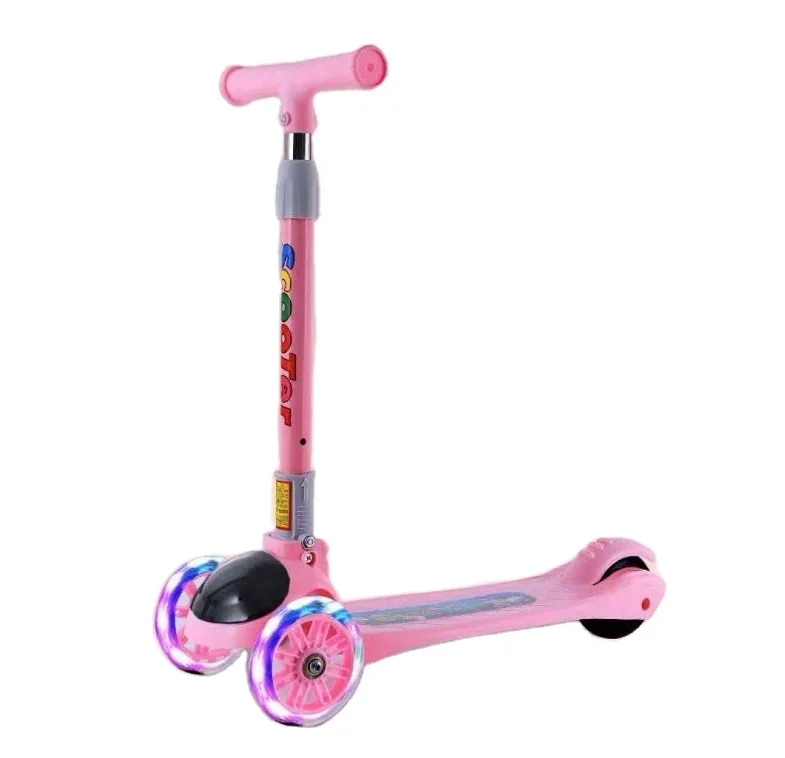 

New children's toys 2-10 years old factory direct selling kick scooters, foot scooters, Pink blue red