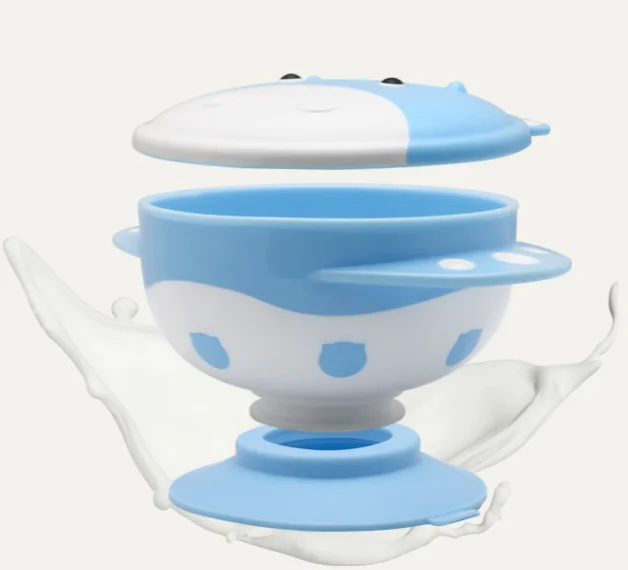 

Custom BPA Free Children Self Feeding Training Bowl Baby Suction Bowl With Lid