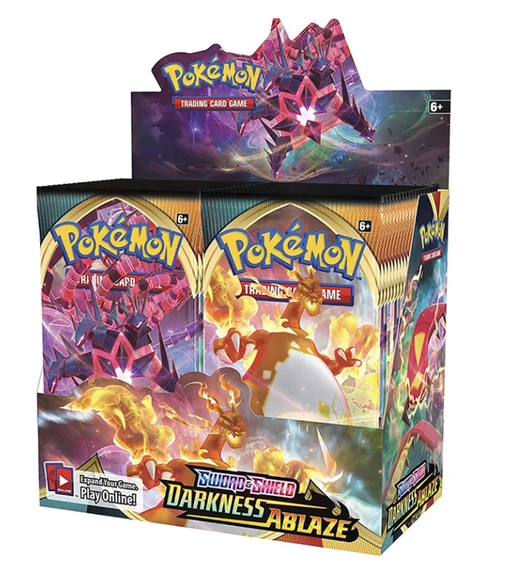 

360pcs 36packs real authorized Pokemon Sword Shield Darkness Ablaze Vmax Booster Box game cards Free Shipping, Colorful