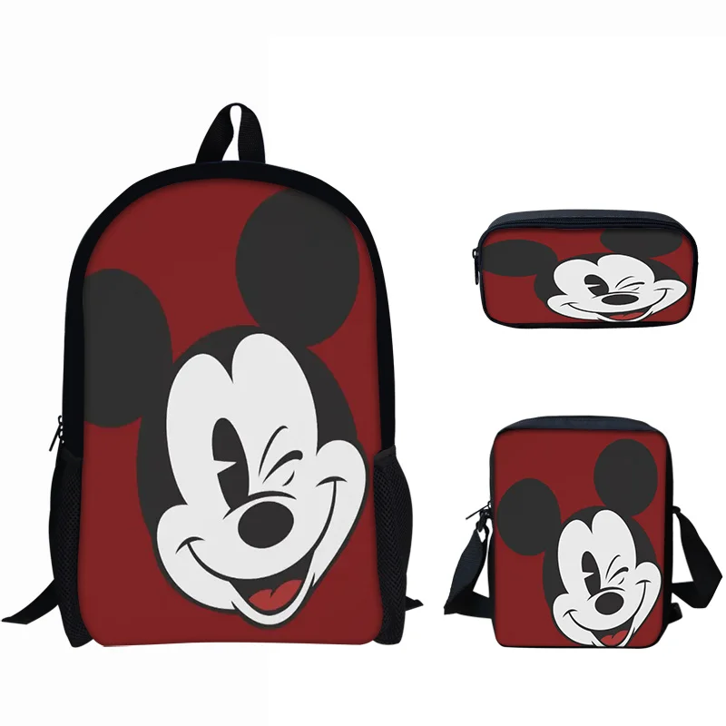 

Black Cartoon Animal Kids 3pcs Messenger Bags logo Children Backpack Bag For Boys Girls Satchel 3D Kid Schoolbags Set Book Bag, Customized