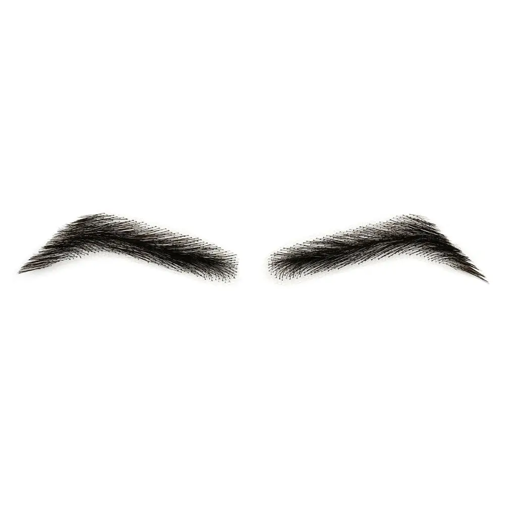 

Neitsi Dark Brown Men's Fake Eyebrows 100% Handtied Human Hair False Eyebrows Extensions Handsome Men With 1ml Eyebrows Adhesive