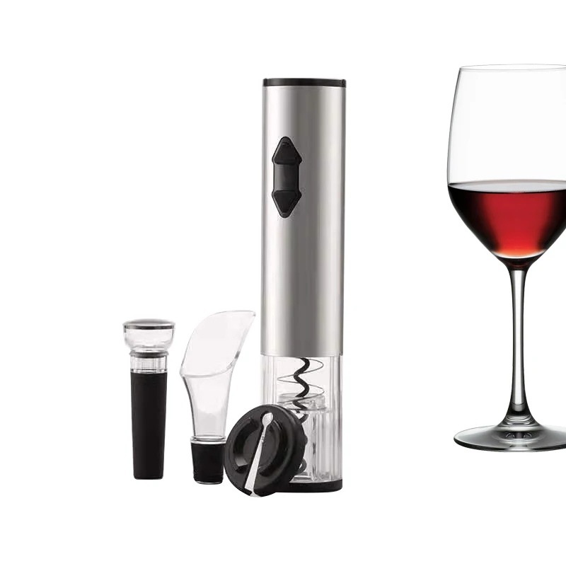 

Wholesale Amazon Hot Selling Battery Operated Automatic Wine electric corkscrew, Silver