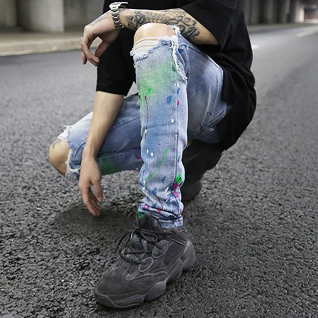 NOTHINGNESSWORLD Graffiti Damaged Jeans |