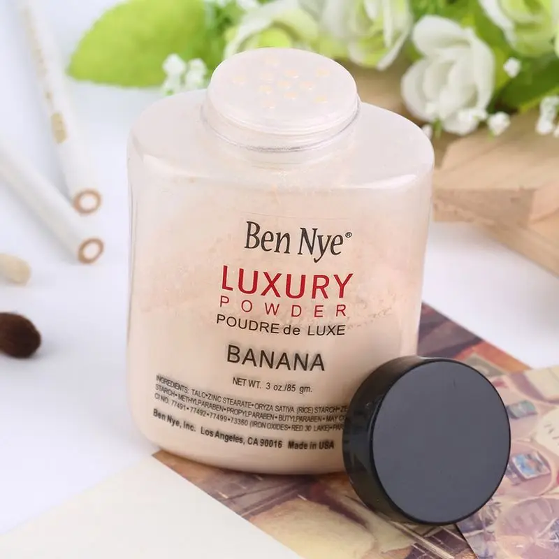 

Ben Nye Luxury banana Powder 3 OZ 85g Face Loose Powder Waterproof Nutritious Banana Brighten Long-lasting foundation