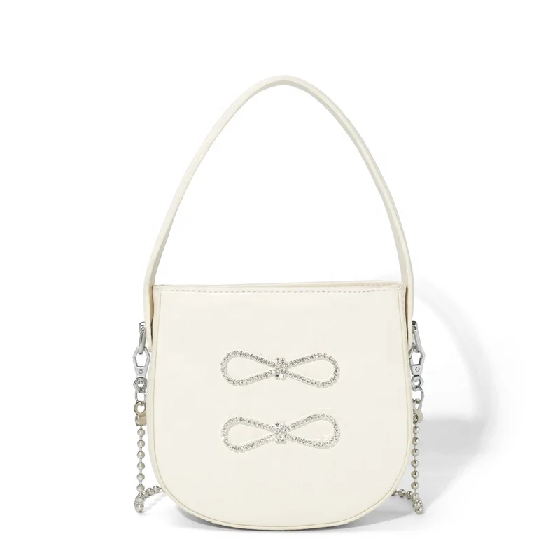 

LIKEBAG new product hot sale fashion casual messenger bag with diamond bow decoration