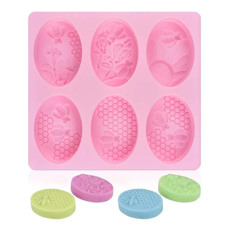 Hot Sale Soap Mold 6 Cavities 3d Bee Silicone Molds Buy 6