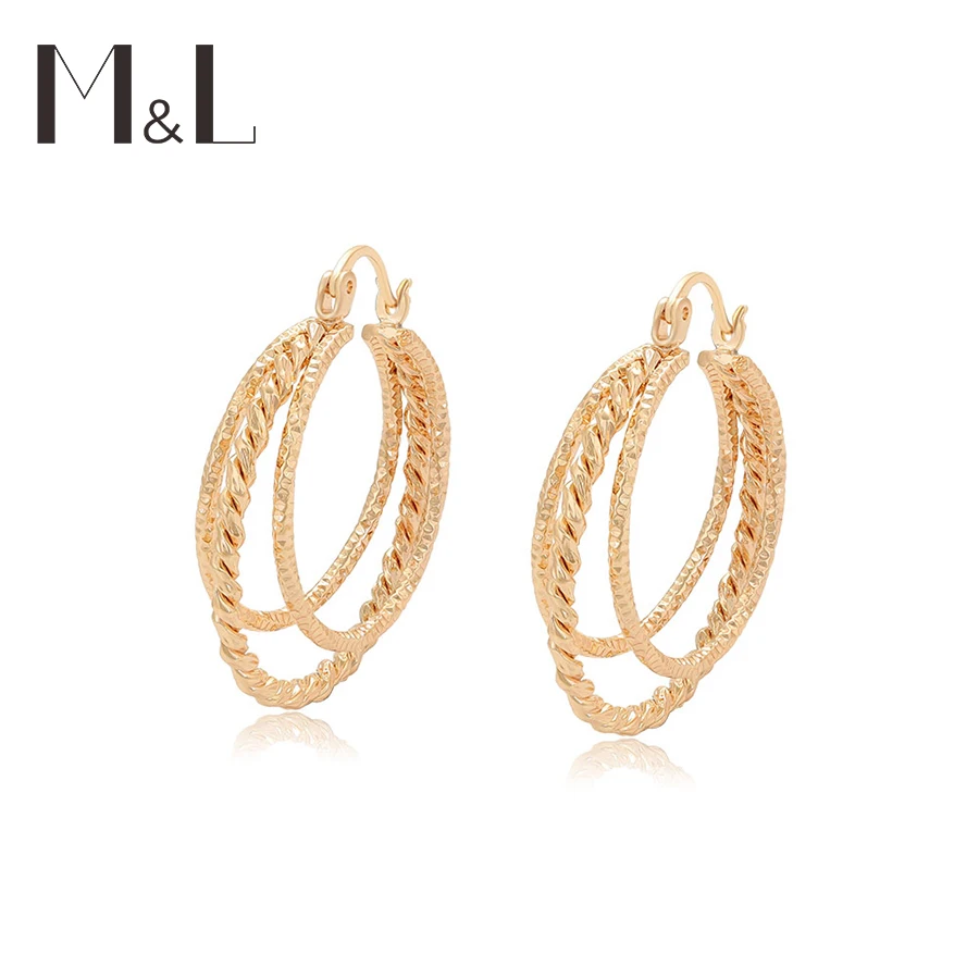 

X000704564 Xuping Jewelry gold earring hoops fashion 18k custom gold charm jewelry copper earrings hoop wholesale earrings