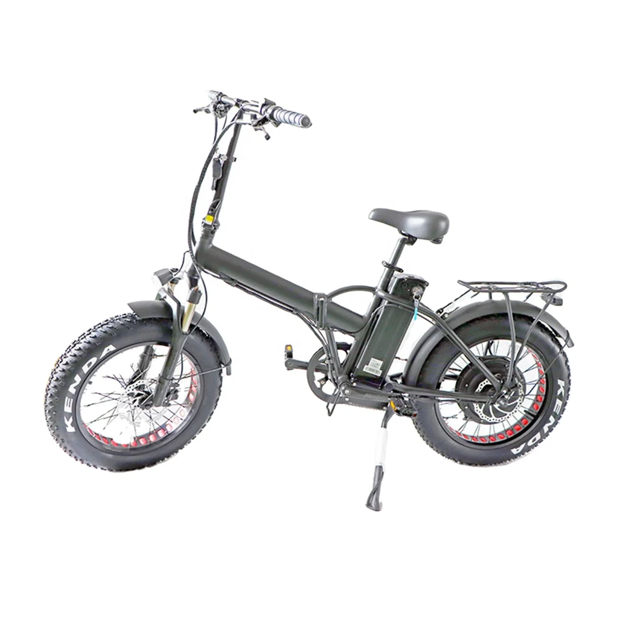

Fast delivery fat tire folding electric bicycle, Black