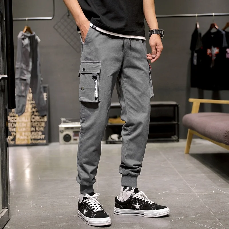 

2021 Autumn Winter Japanese Large Size Men's Pants Trend Fashion Bunched Foot Jeans Men's Casual Versatile loose Harlan Pants tr